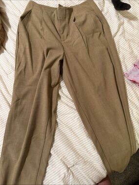 a new day Women's Tailored Pleated Trousers in Olive Brown